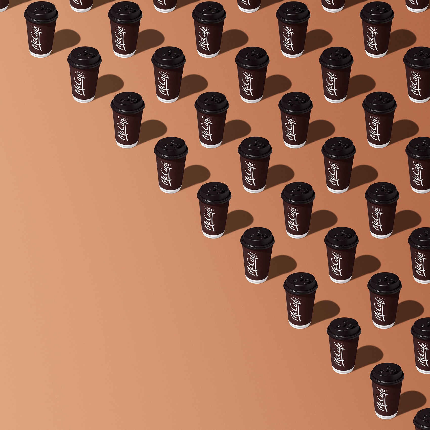 A Half Full Image Of Coffee Cups - McCafe / McDonald